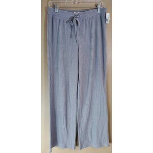 NWT Maurices Gray Tie Waist Wide Leg Pajama Pants Sz M Cozy Sleep Lounge